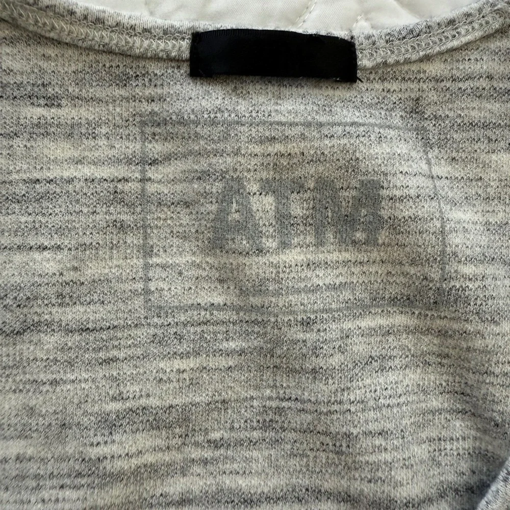 ATM Anthony Thomas Melilla Sweatshirt Dress Heathered Grey Pockets WM Medium EUC